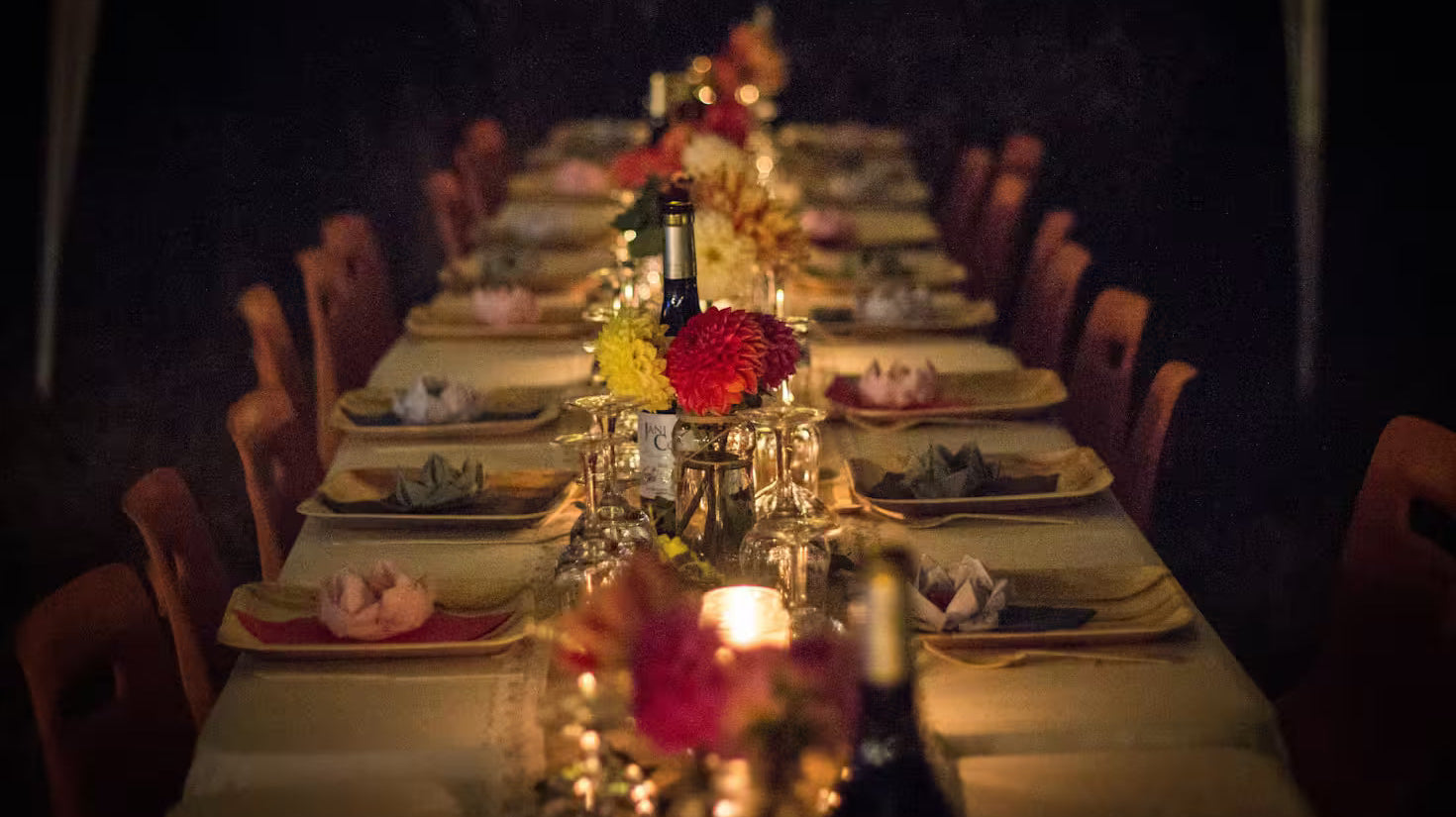 photo d'une table de réception